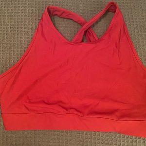 Pink Crossed Back Sports Bra, Fabletics